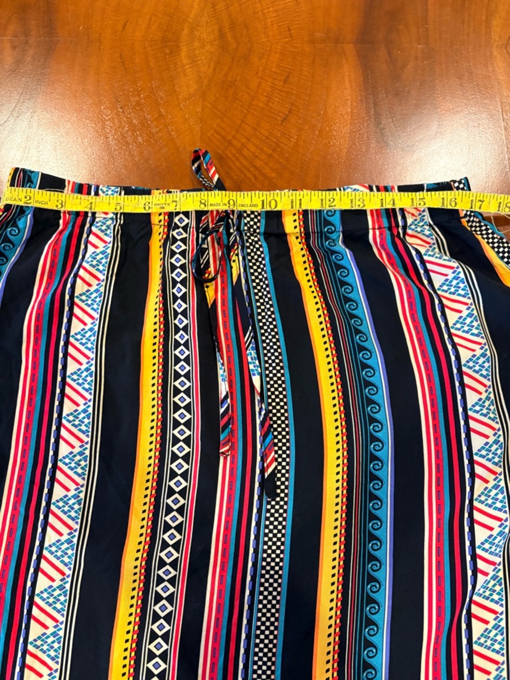 Women’s Black Multicolor Stripe Patterned Skirt, size XL - Picture 5 of 6